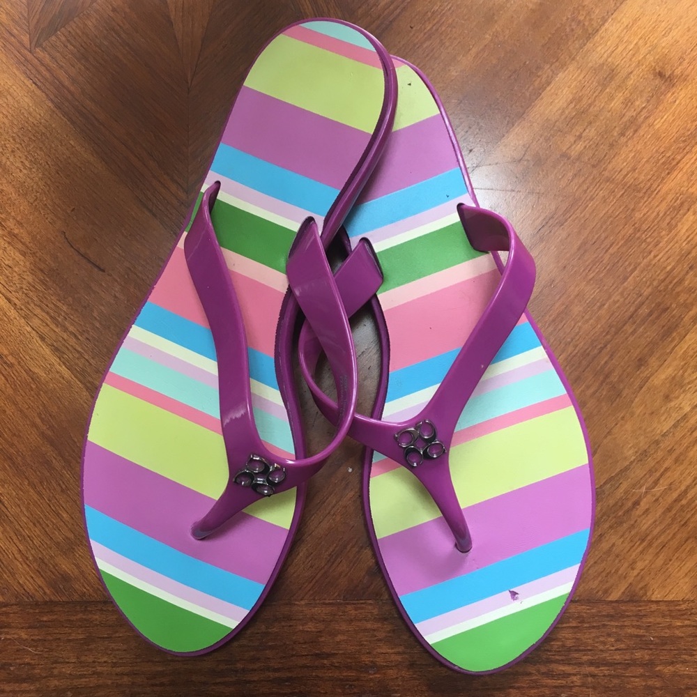 Coach Magenta Trixie Hampton Weekend Flip Flops